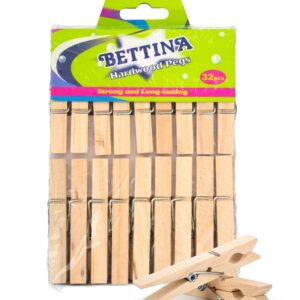 B164 Bettina 32pc Hard Wood Pegs