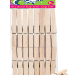 B166 BETTINA 16pc Big Wooden Pegs (48)