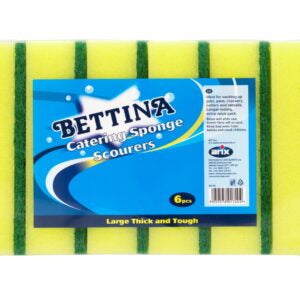 B174 Bettina 6pc Heavy Duty Thick Catering Sponge Scourer