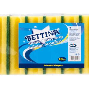 B175 Bettina 10pc Easy Grip Sponge Scourer