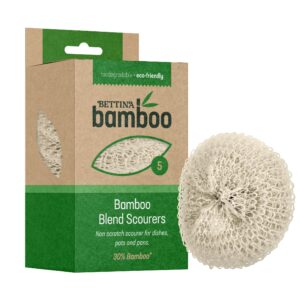 B218 BETTINA 5pc Bamboo Blend Scourers