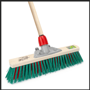 B286 Bettina Outdoor Wooden Duo Bristle 40 cm Broom Set