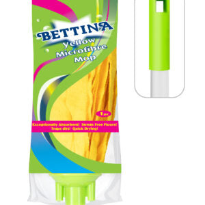 B313 Bettina Yellow Microfibre Mop with Handle
