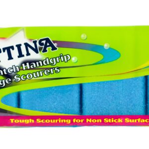 B328WE Bettina 8pc Shaped Sponge Scourer Blue/White
