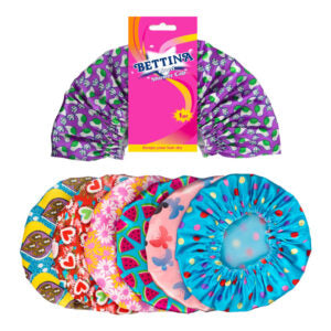 B387 Bettina Assorted Lined Shower Caps