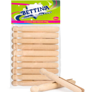 B397 Bettina 10pc Wooden Dolly Pegs