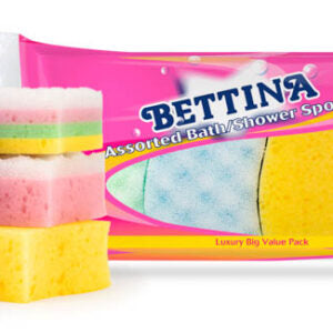 B423 Bettina 4pc Multipack Bath and Shower Sponges
