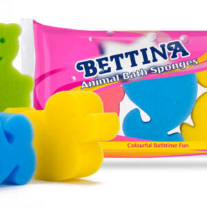 B424 Bettina 3 pc Fun Animal Bath Sponges