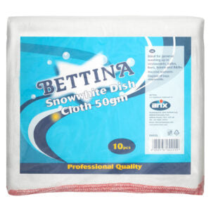 B441XL Bettina 10pc Catering Snow White Dishcloths