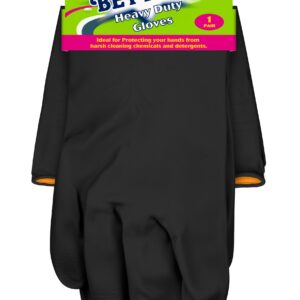 B460L Bettina Black Heavy Duty Gloves L/M