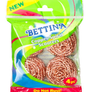 B489 Bettina 4pc Copper Spiral Scourers