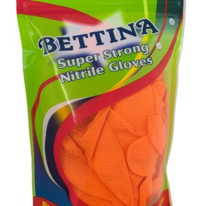 B517 Bettina 10pc Orange Nitrile Gloves Pouch