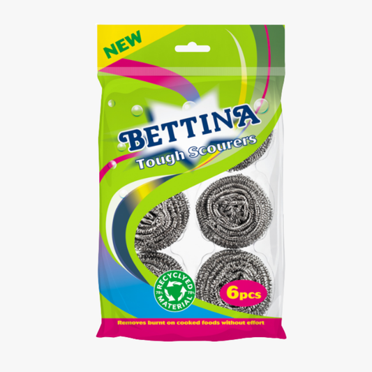 Bettina 6pc Stainless Steel Scourers (B222R)