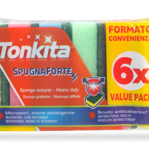 TK1256 Tonkita 6pc Anti Bac Heavy Duty Sponge Scourers